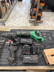 METABO COMBO SET (CR 36DA, WH 18DBFL2, DS 18DBFL2) w/ 2 Batteries & Charger